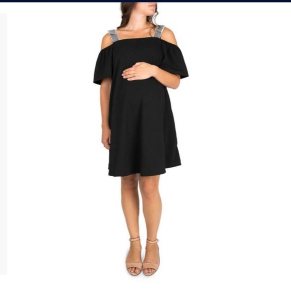 No Maternity Millie Cold-Shoulder Maternity Dress